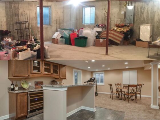 Before and after renovation work in Seekonk